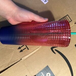Starbucks Vibrant Red and Blue Drinkware Tumbler